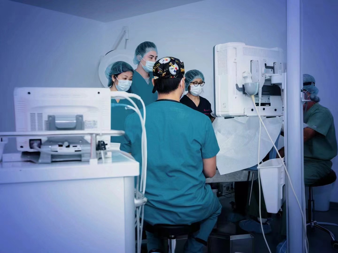 Medical team during egg retrieval procedure